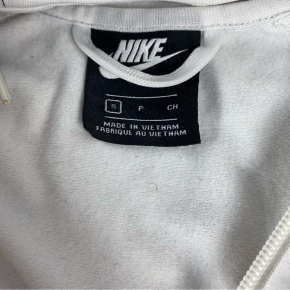 Nike Zip-Up Hooded Jacket women size small white black soft lightweight jogging - Picture 3 of 9